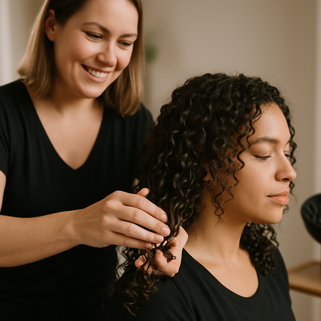 Locken Styling Techniken mit Mobilfriseur Andrea