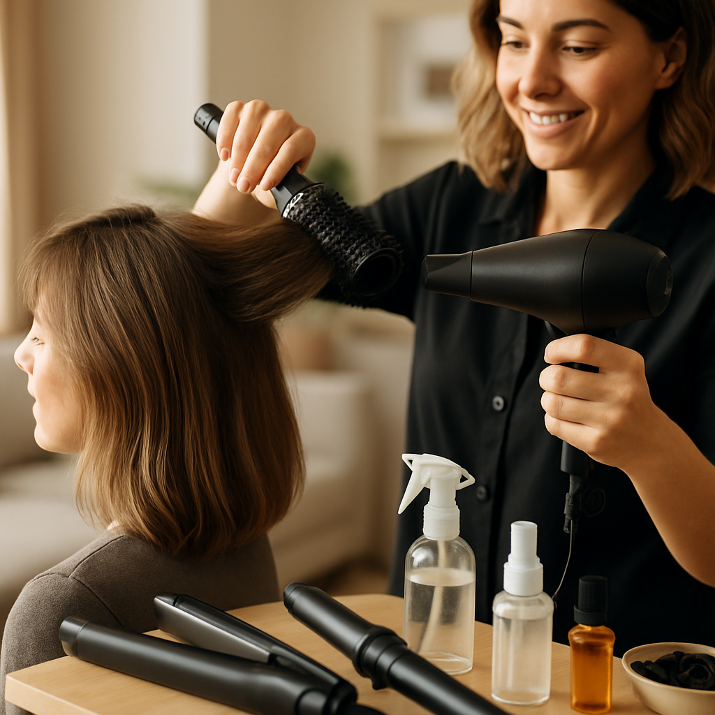 Styling-Techniken und Werkzeuge bei Mobilfriseur Andrea